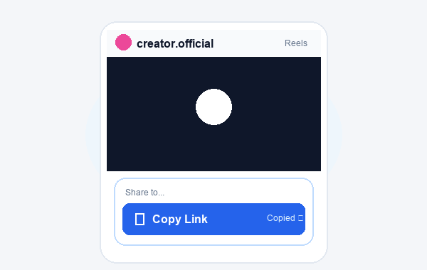 Step 1: Open Instagram and copy the Reel link